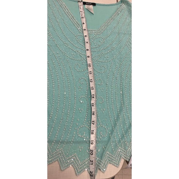 MSK (Medium) Y2K Turquoise Blue beaded sequin tank top winx club fairy (FLAW) - Picture 7 of 11